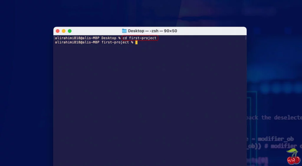 github first repo - cd to repo