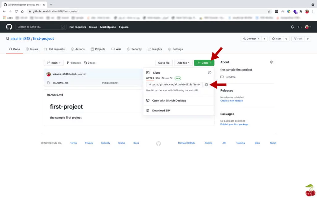 github first repo - clone