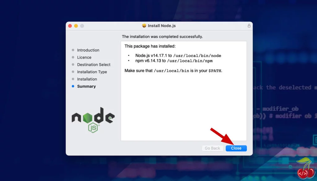 nodejs در مک - آماده نصب