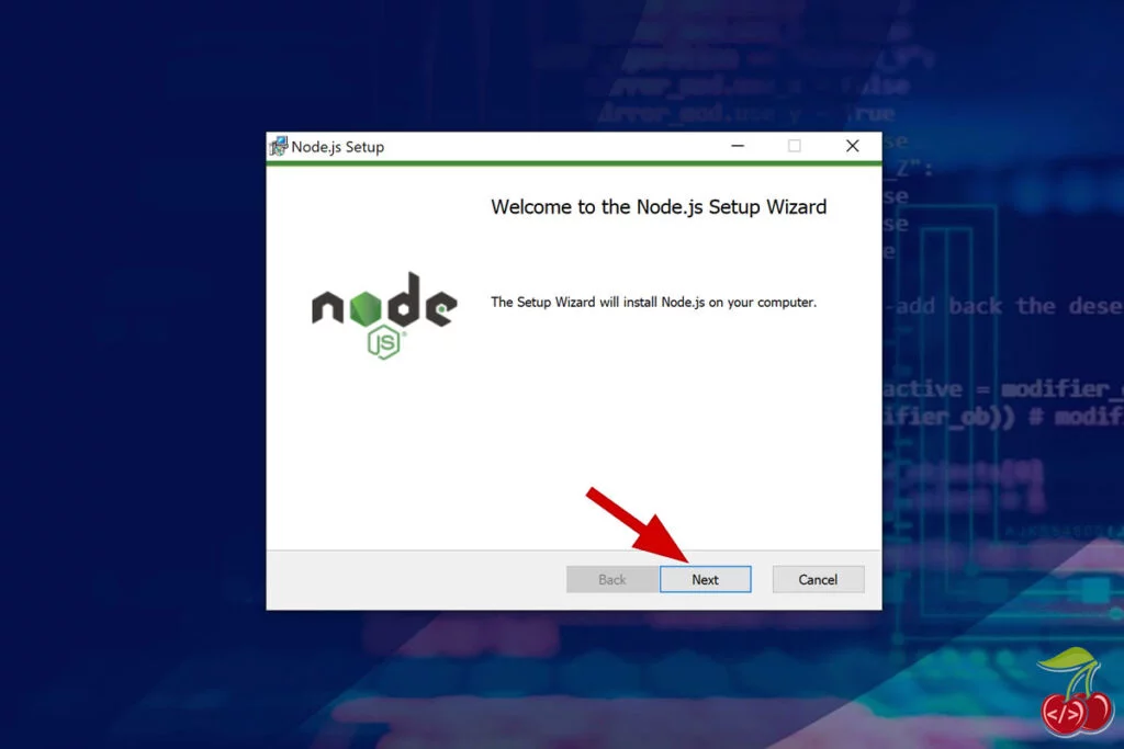 nodejs در ویندوز - شروع نصب